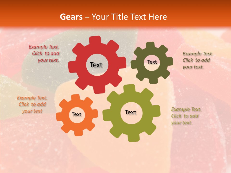 Delicacy Candy Yellow PowerPoint Template