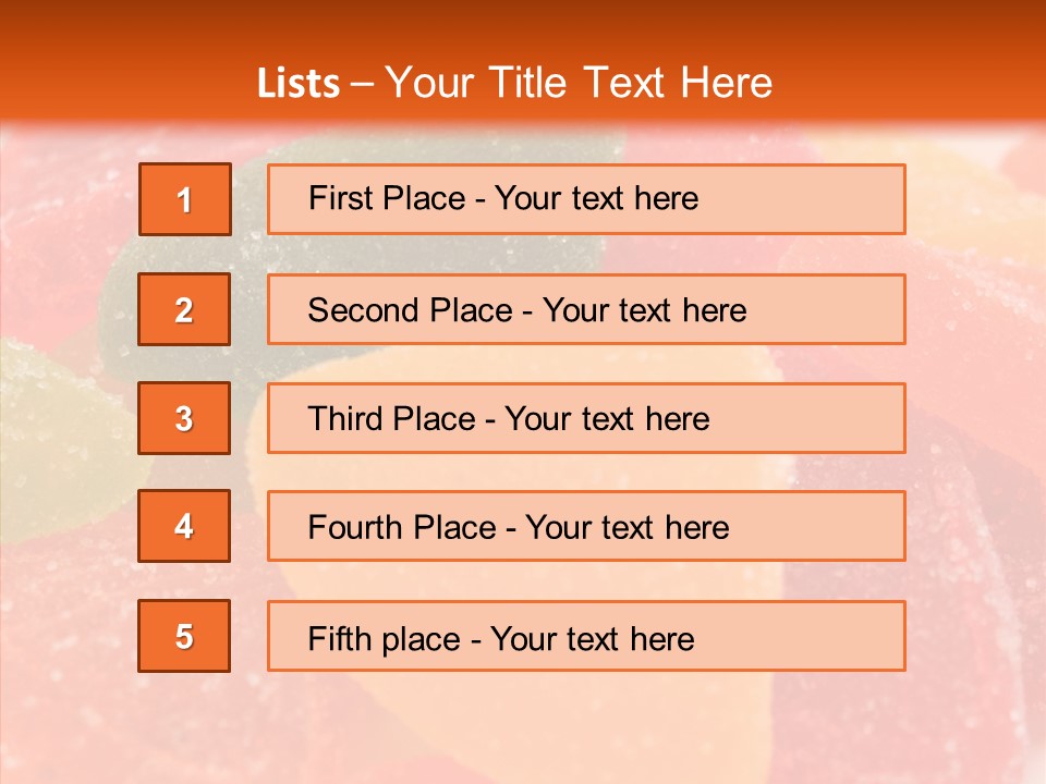 Delicacy Candy Yellow PowerPoint Template
