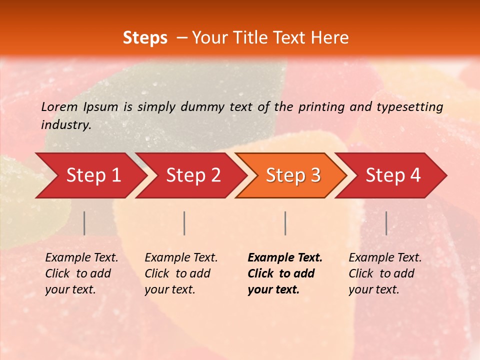 Delicacy Candy Yellow PowerPoint Template