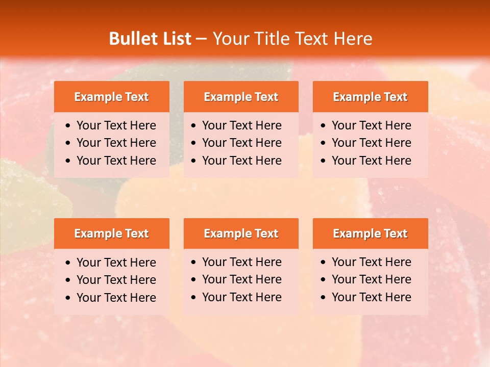 Delicacy Candy Yellow PowerPoint Template