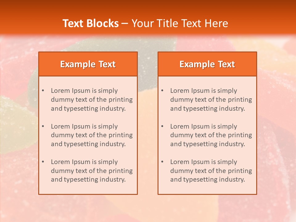 Delicacy Candy Yellow PowerPoint Template