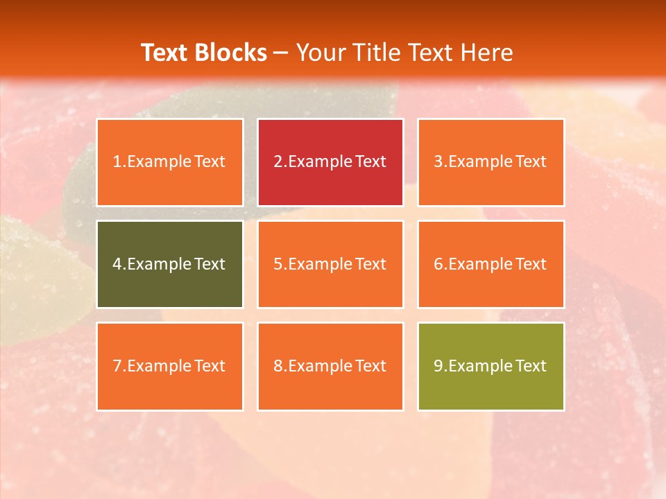 Delicacy Candy Yellow PowerPoint Template