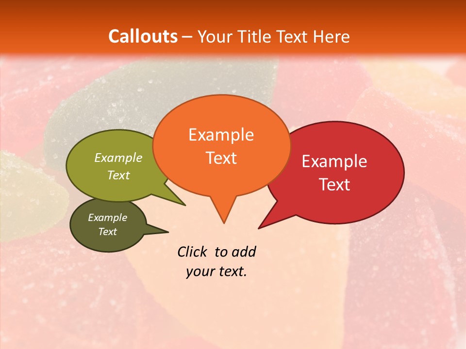 Delicacy Candy Yellow PowerPoint Template