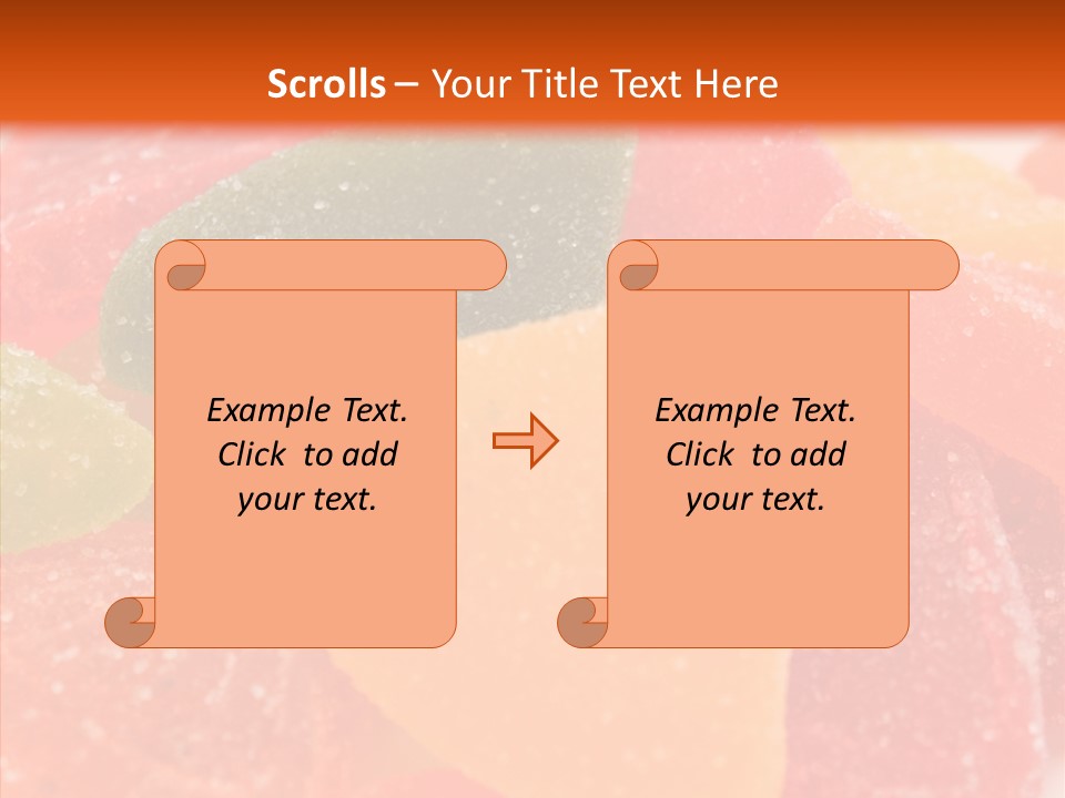 Delicacy Candy Yellow PowerPoint Template