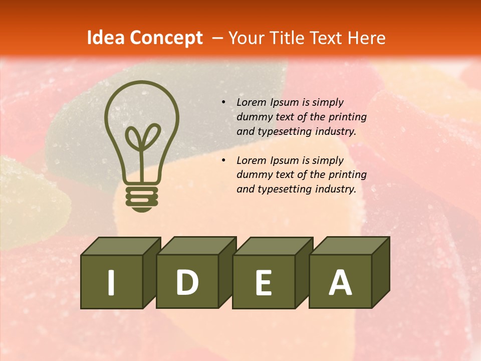 Delicacy Candy Yellow PowerPoint Template