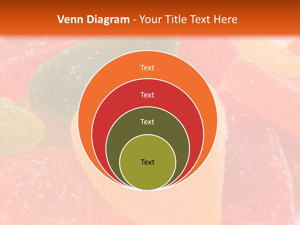 Delicacy Candy Yellow PowerPoint Template