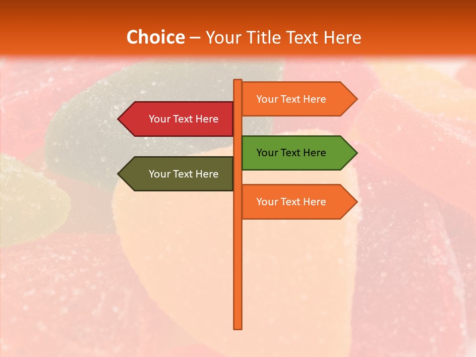 Delicacy Candy Yellow PowerPoint Template