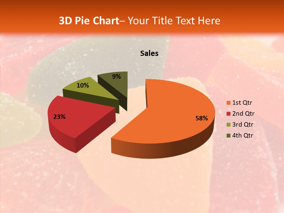 Delicacy Candy Yellow PowerPoint Template