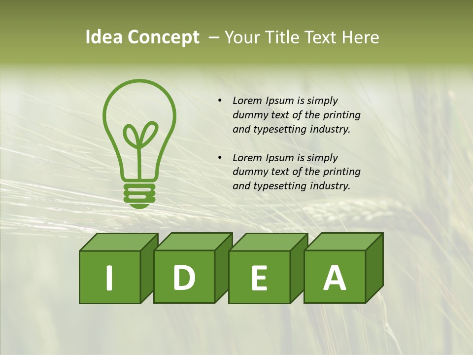 Harvest Reaping Kernel PowerPoint Template