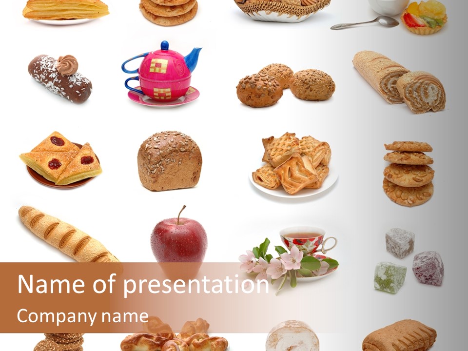 Red Tea Bread PowerPoint Template