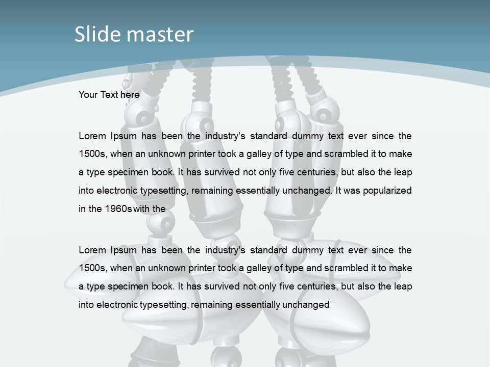 D Character Cartoon Steel PowerPoint Template