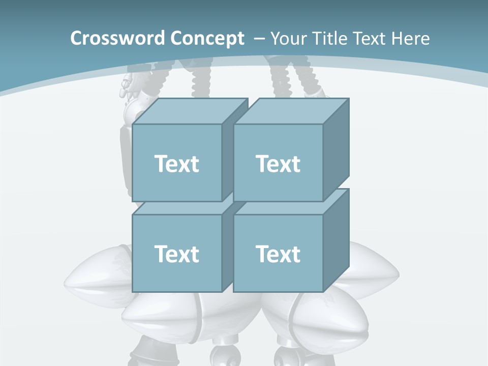 D Character Cartoon Steel PowerPoint Template