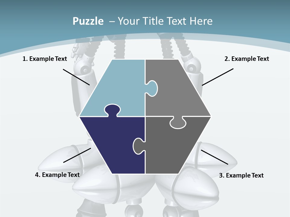 D Character Cartoon Steel PowerPoint Template