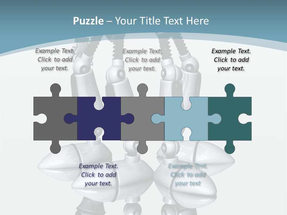 D Character Cartoon Steel PowerPoint Template