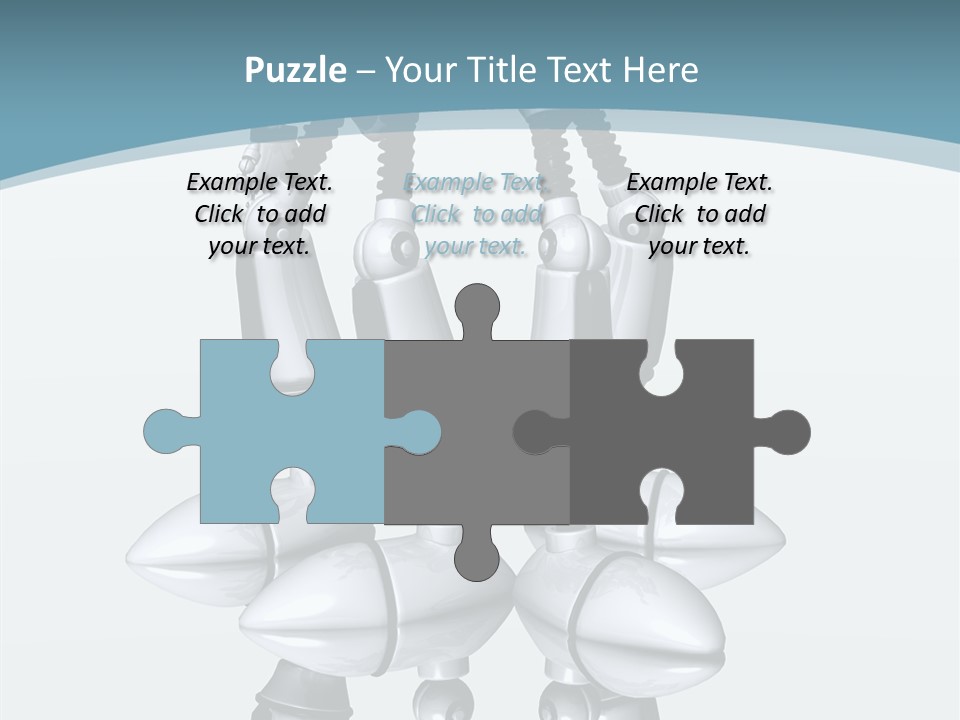 D Character Cartoon Steel PowerPoint Template