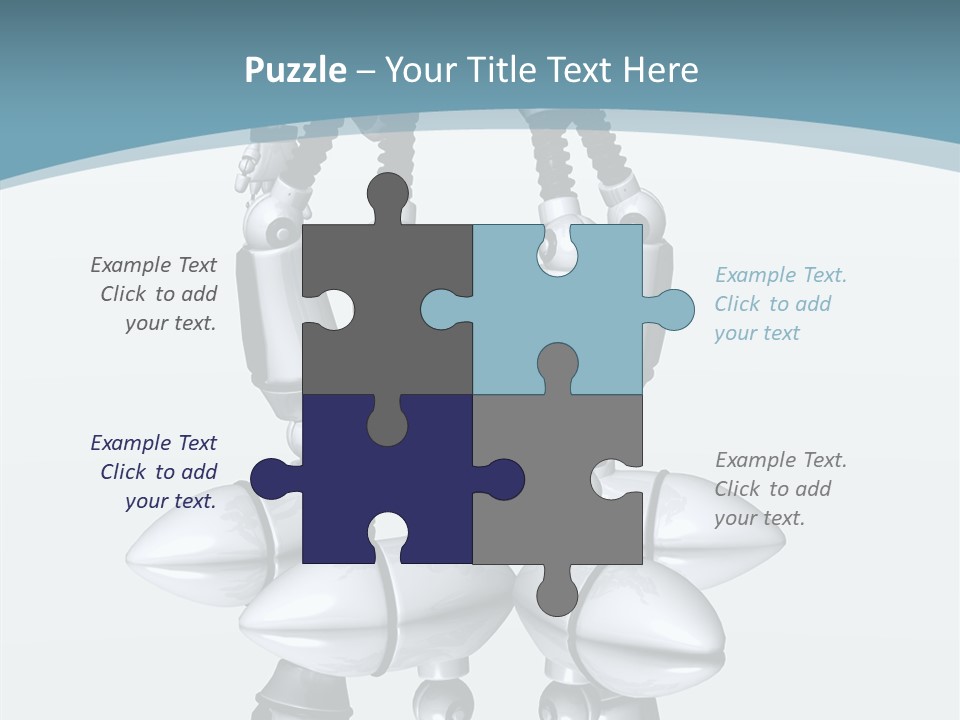 D Character Cartoon Steel PowerPoint Template