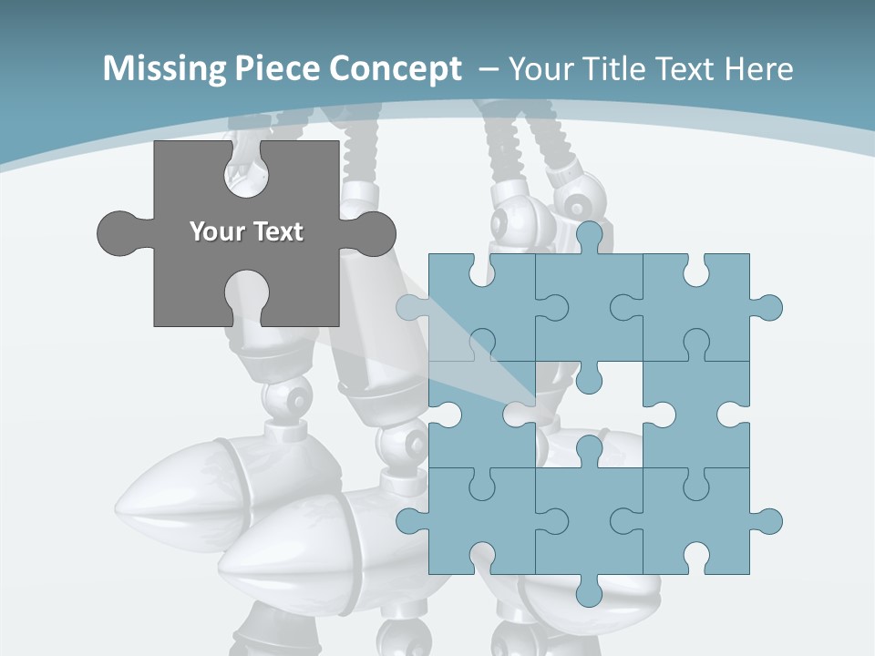 D Character Cartoon Steel PowerPoint Template