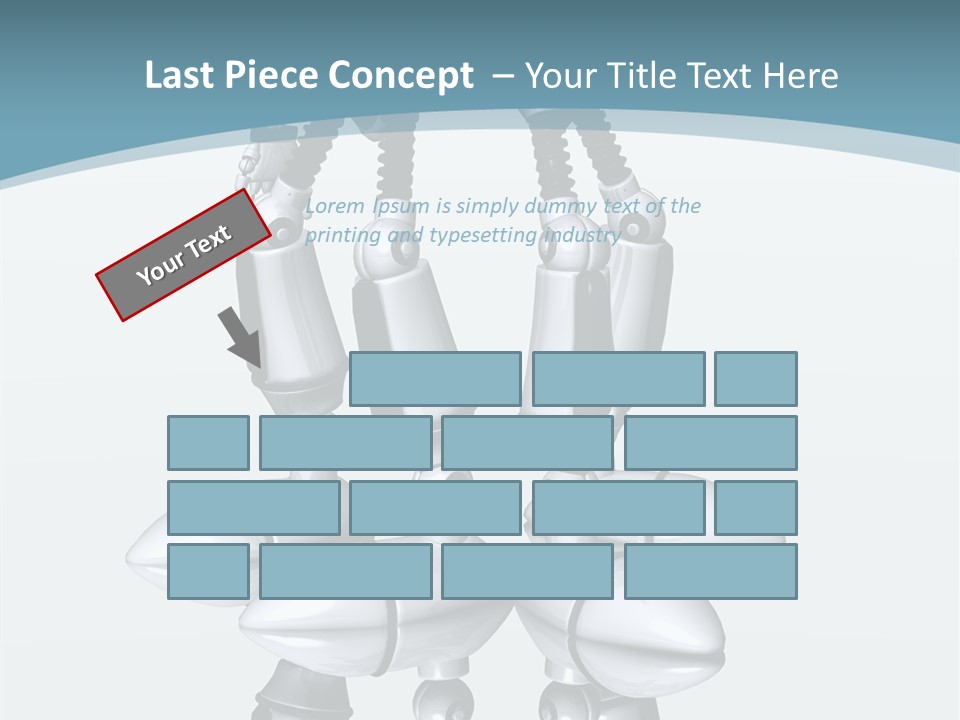 D Character Cartoon Steel PowerPoint Template