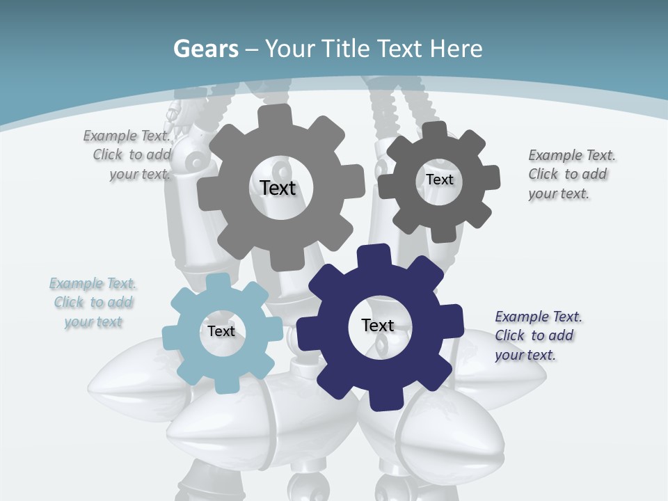 D Character Cartoon Steel PowerPoint Template