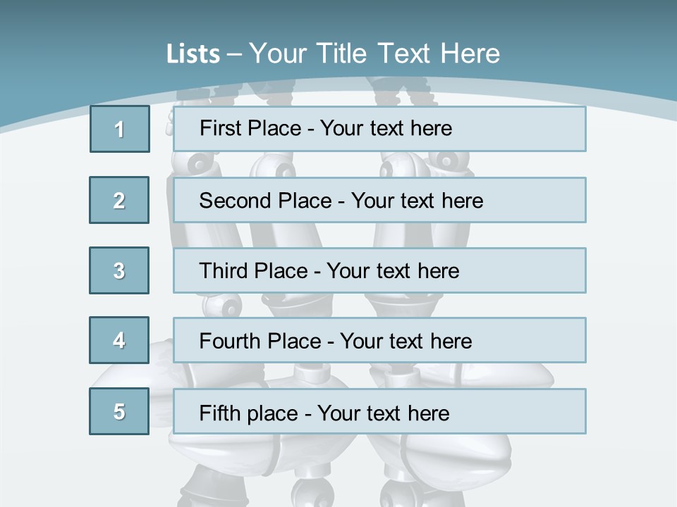 D Character Cartoon Steel PowerPoint Template