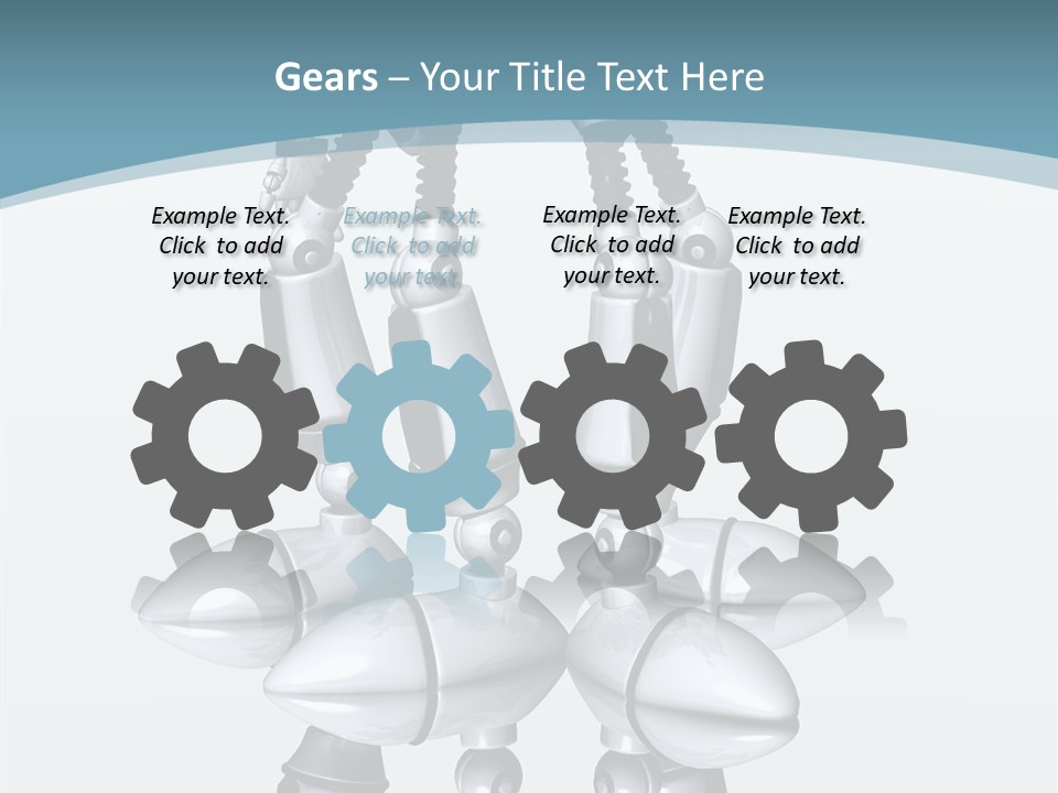 D Character Cartoon Steel PowerPoint Template