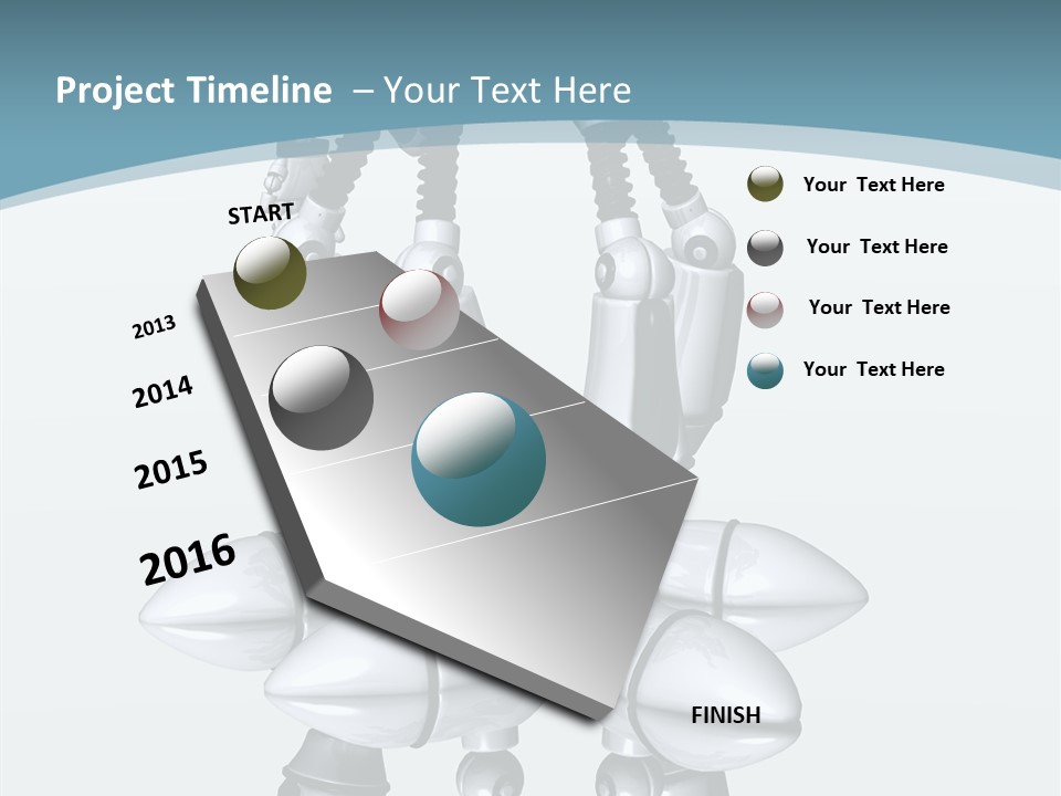 D Character Cartoon Steel PowerPoint Template