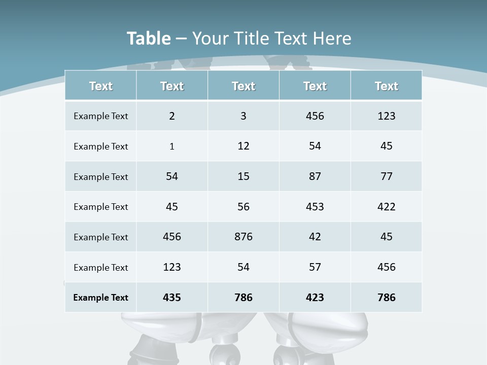 D Character Cartoon Steel PowerPoint Template
