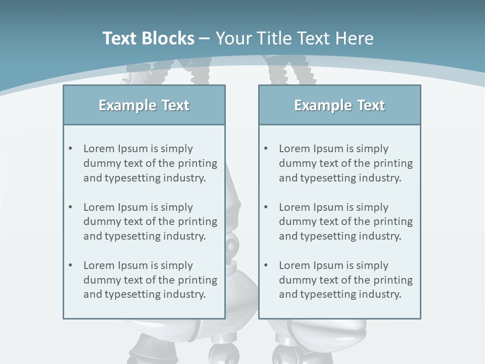 D Character Cartoon Steel PowerPoint Template