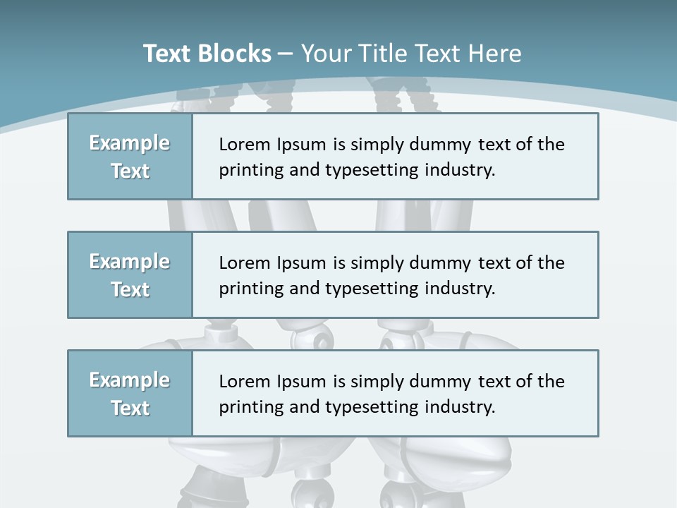 D Character Cartoon Steel PowerPoint Template