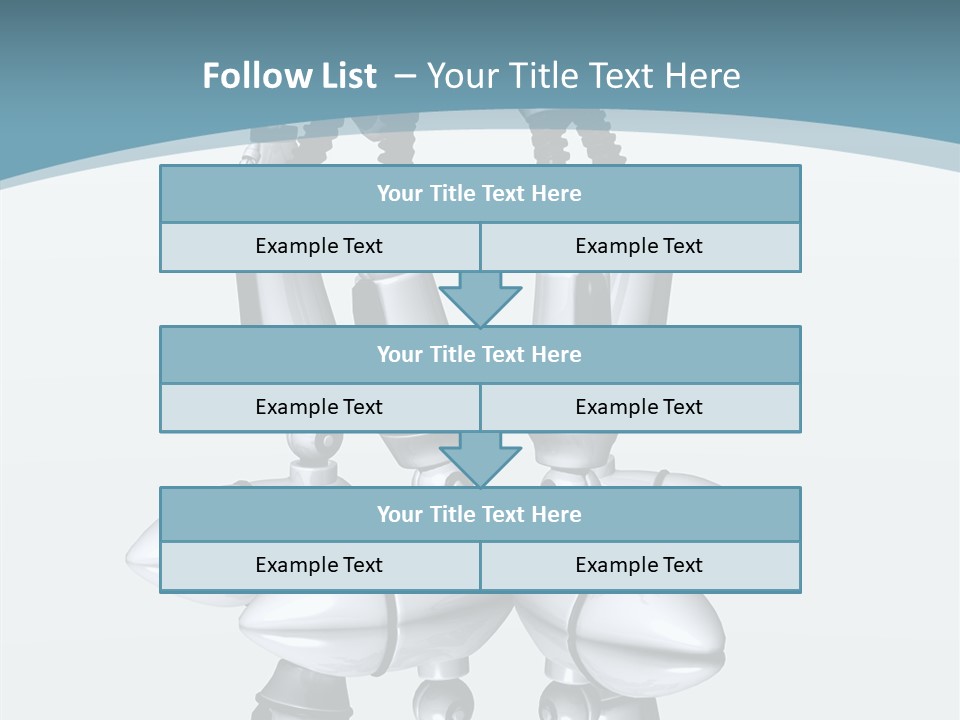 D Character Cartoon Steel PowerPoint Template