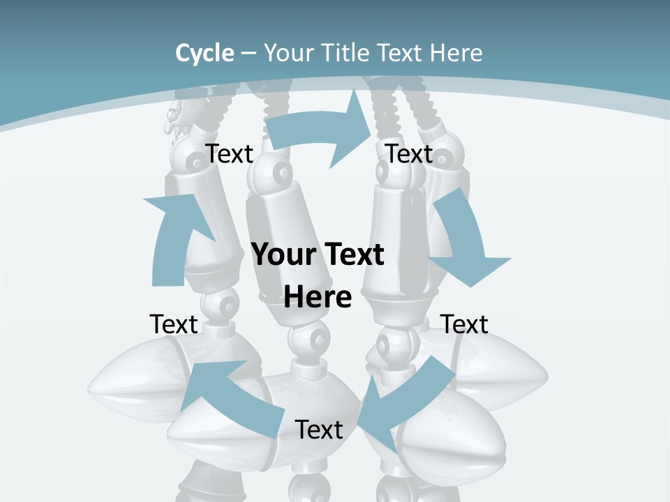 D Character Cartoon Steel PowerPoint Template