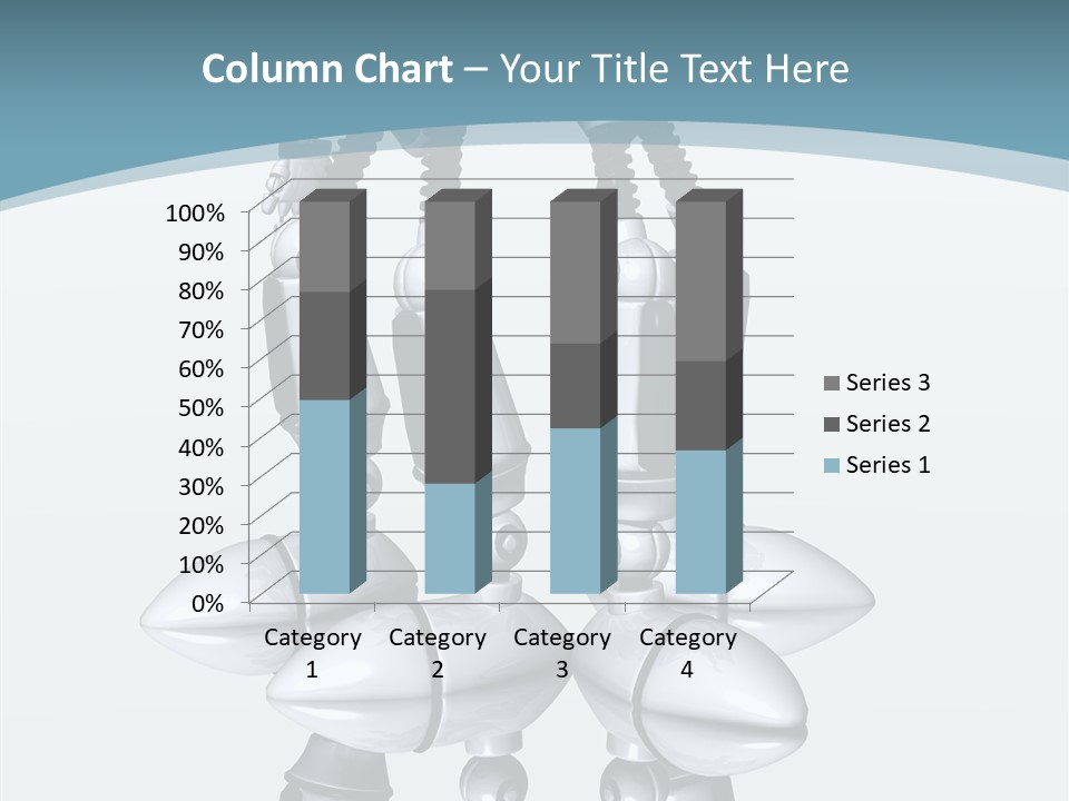 D Character Cartoon Steel PowerPoint Template