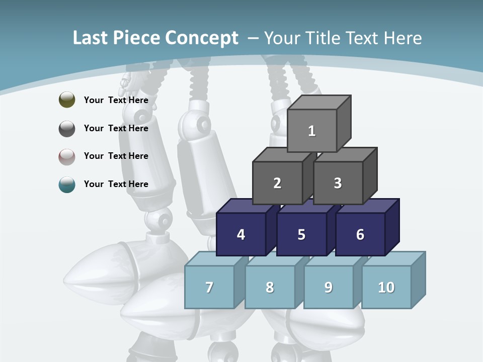 D Character Cartoon Steel PowerPoint Template