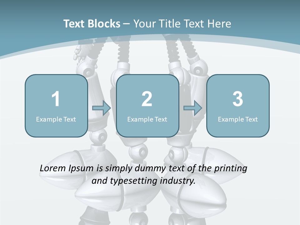 D Character Cartoon Steel PowerPoint Template