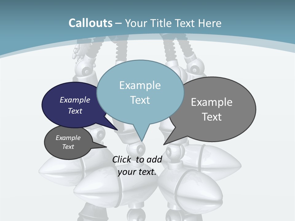 D Character Cartoon Steel PowerPoint Template