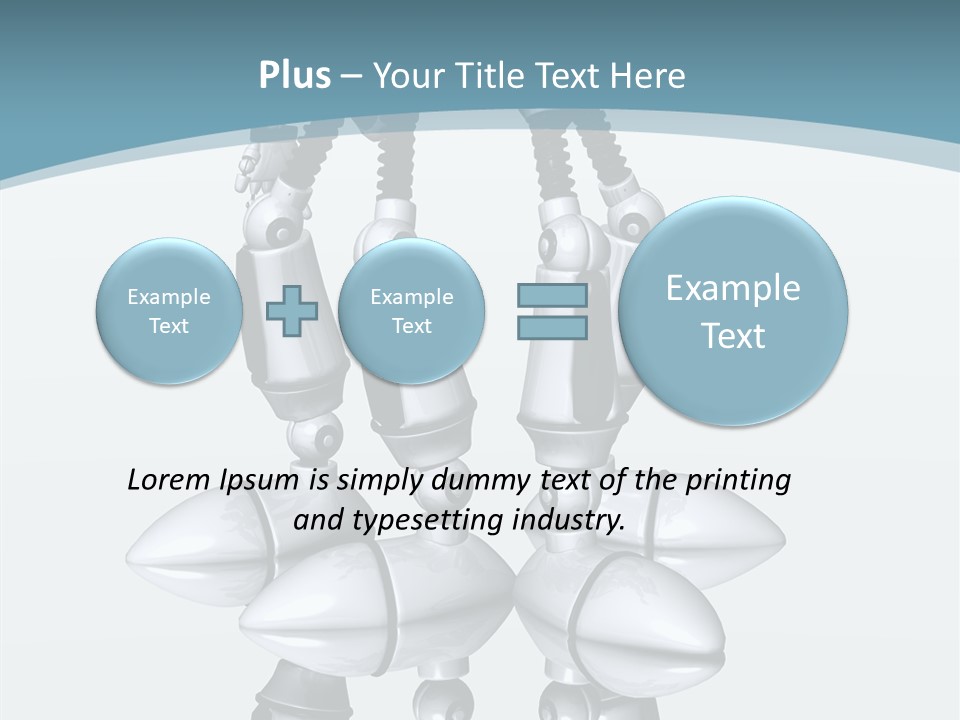 D Character Cartoon Steel PowerPoint Template