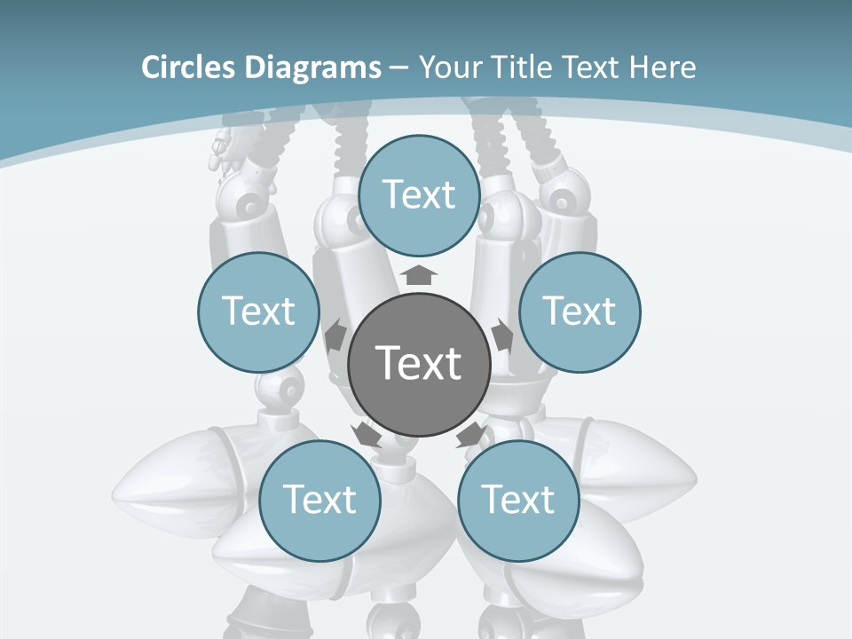 D Character Cartoon Steel PowerPoint Template