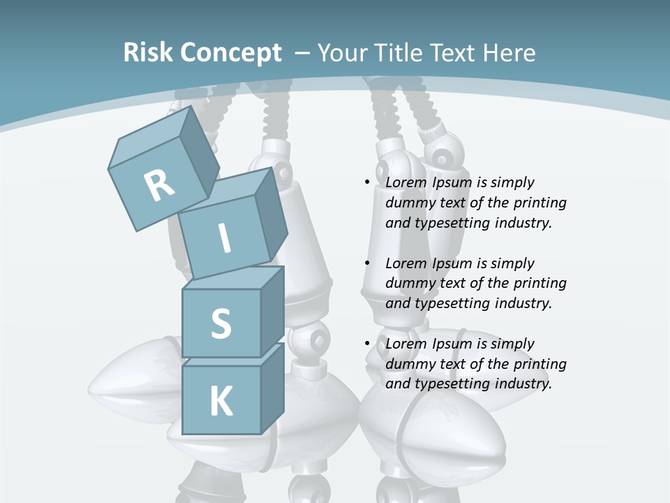 D Character Cartoon Steel PowerPoint Template