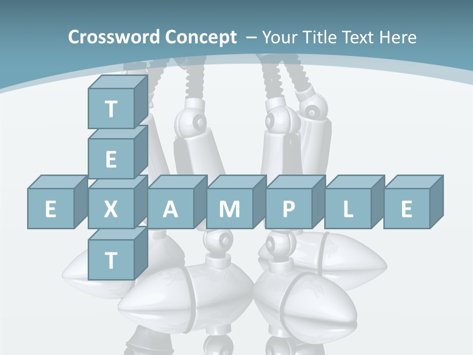 D Character Cartoon Steel PowerPoint Template