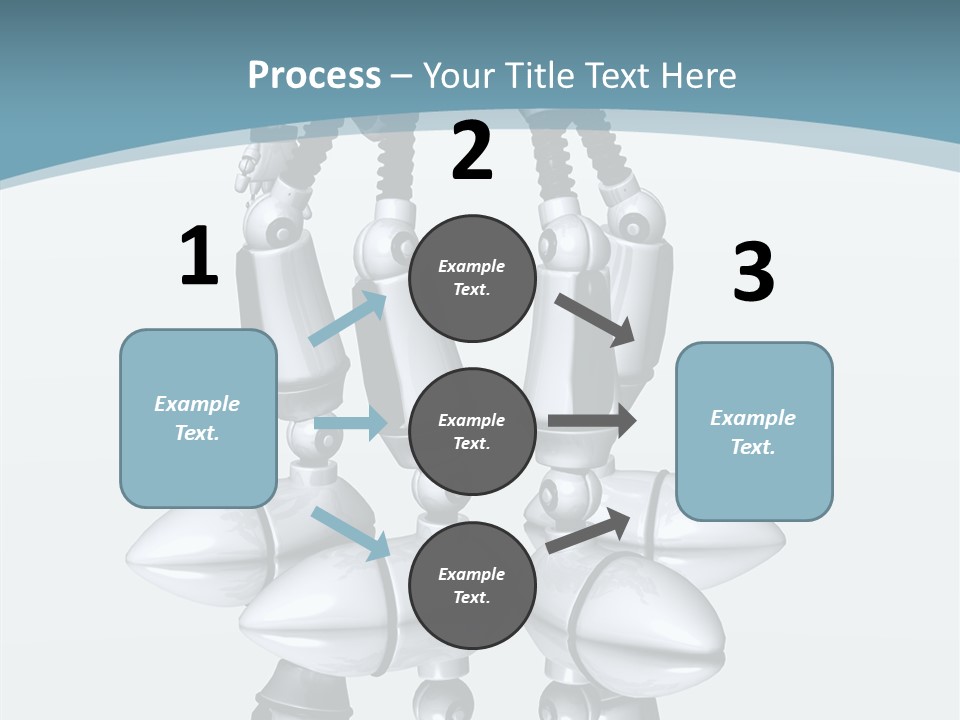 D Character Cartoon Steel PowerPoint Template