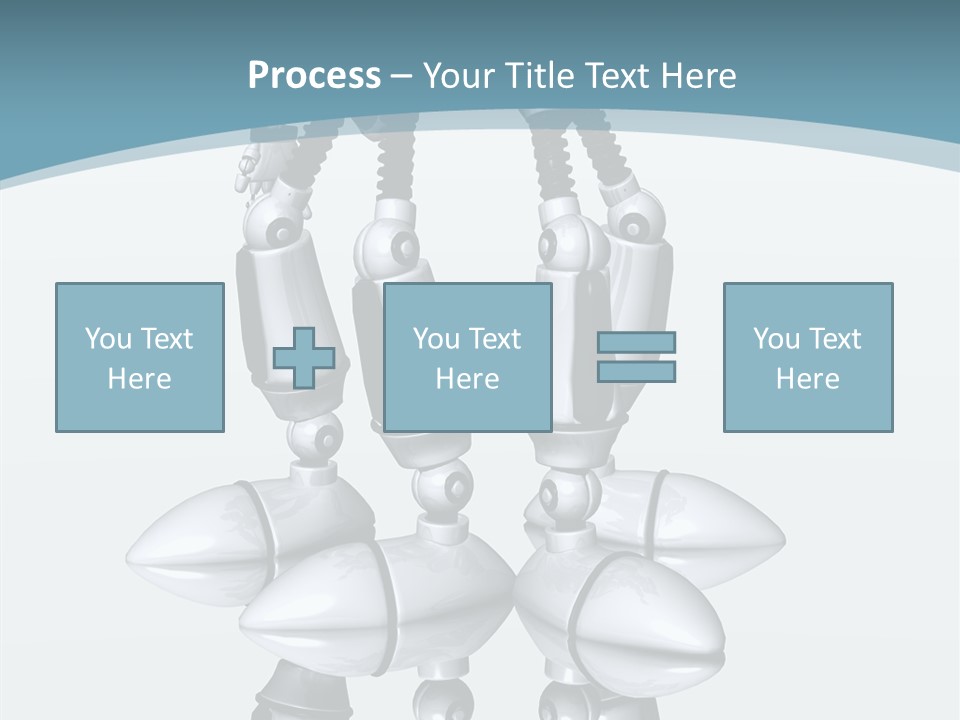D Character Cartoon Steel PowerPoint Template