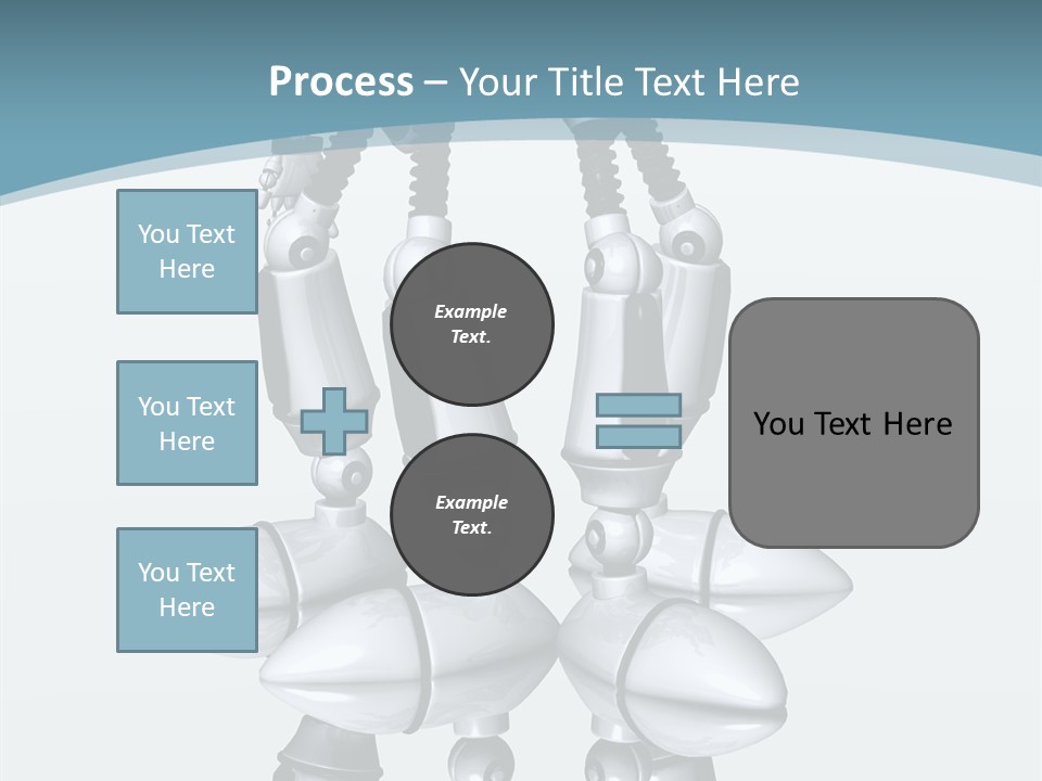 D Character Cartoon Steel PowerPoint Template