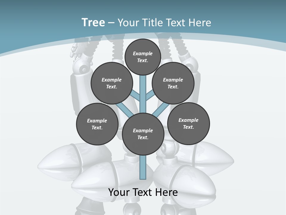 D Character Cartoon Steel PowerPoint Template