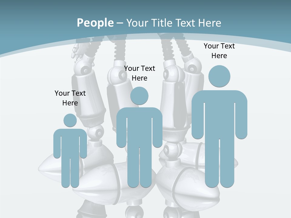 D Character Cartoon Steel PowerPoint Template