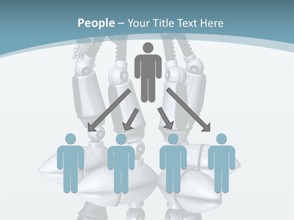 D Character Cartoon Steel PowerPoint Template