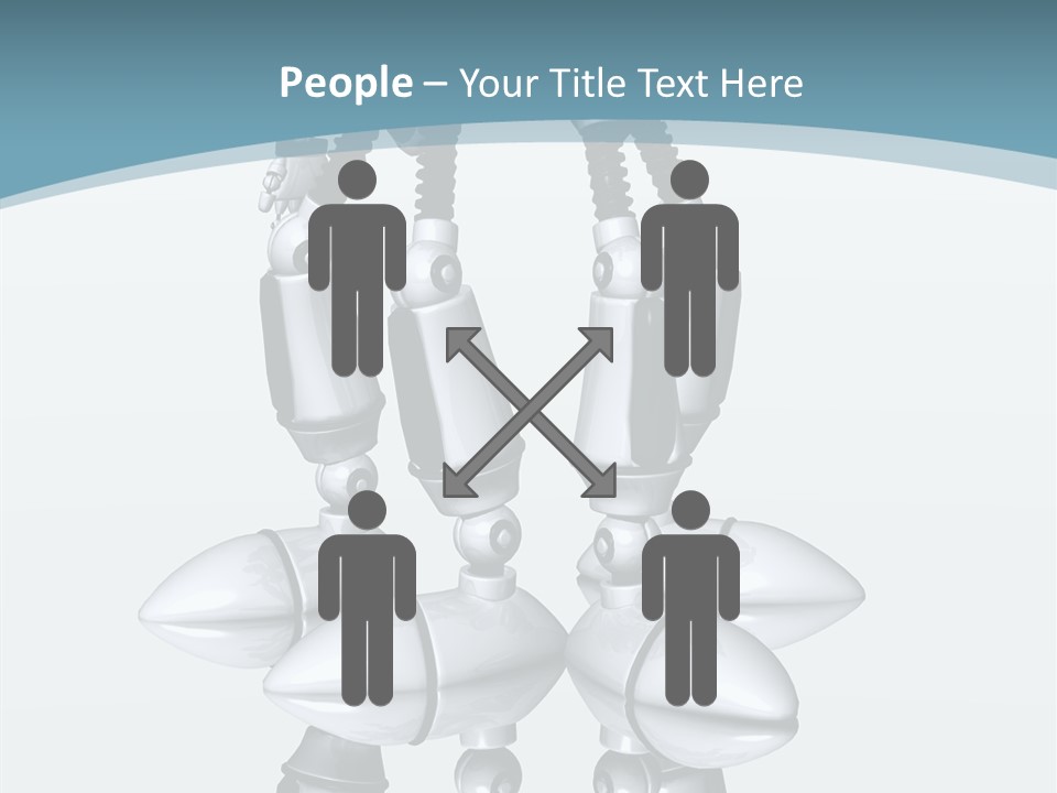 D Character Cartoon Steel PowerPoint Template