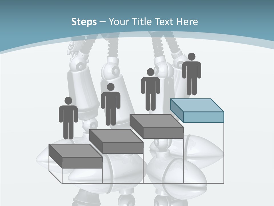 D Character Cartoon Steel PowerPoint Template