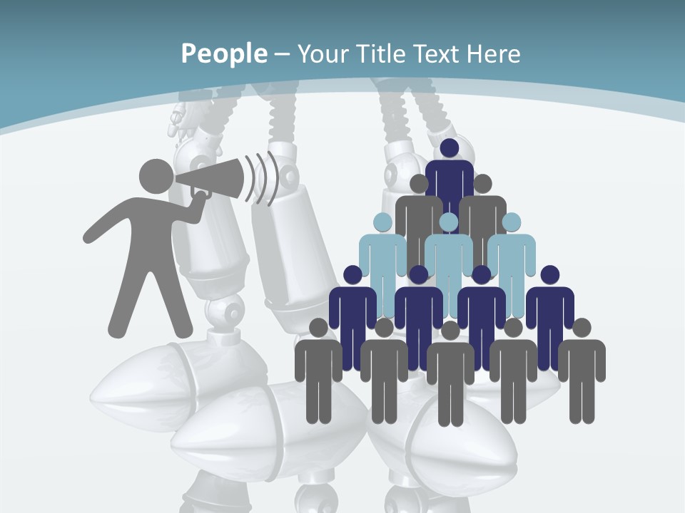 D Character Cartoon Steel PowerPoint Template