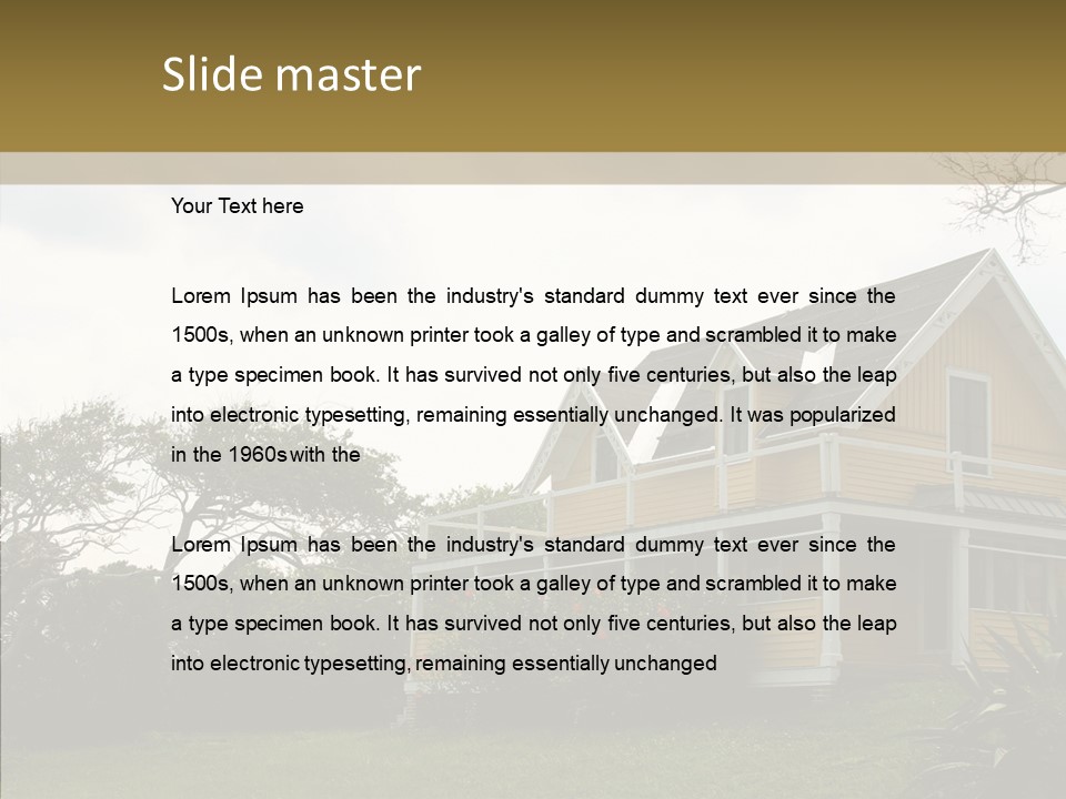 Wind House Tree PowerPoint Template