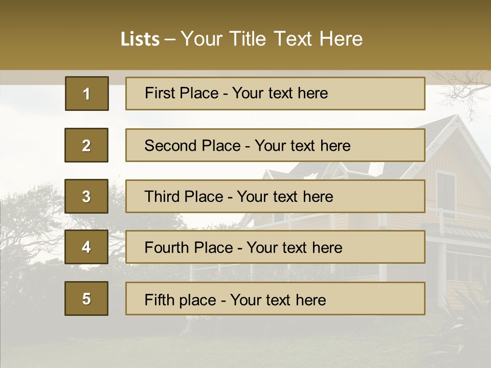 Wind House Tree PowerPoint Template